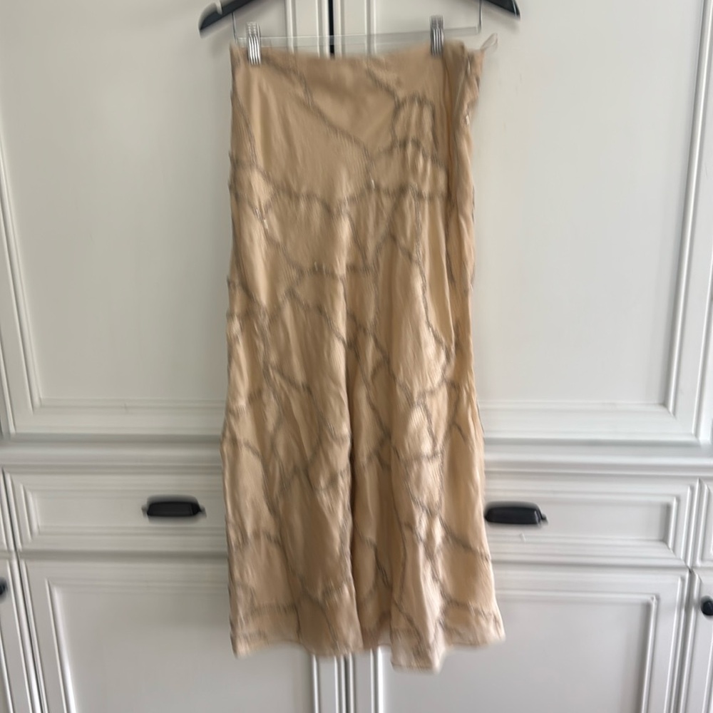 Size Small lined Zara skirt with beading. Worn once